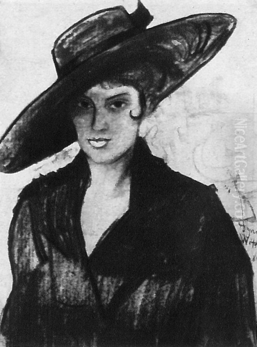 Portret Wiktorii Gruberskiej Oil Painting by Stanislaw Ignacy Witkiewicz (Witkacy)