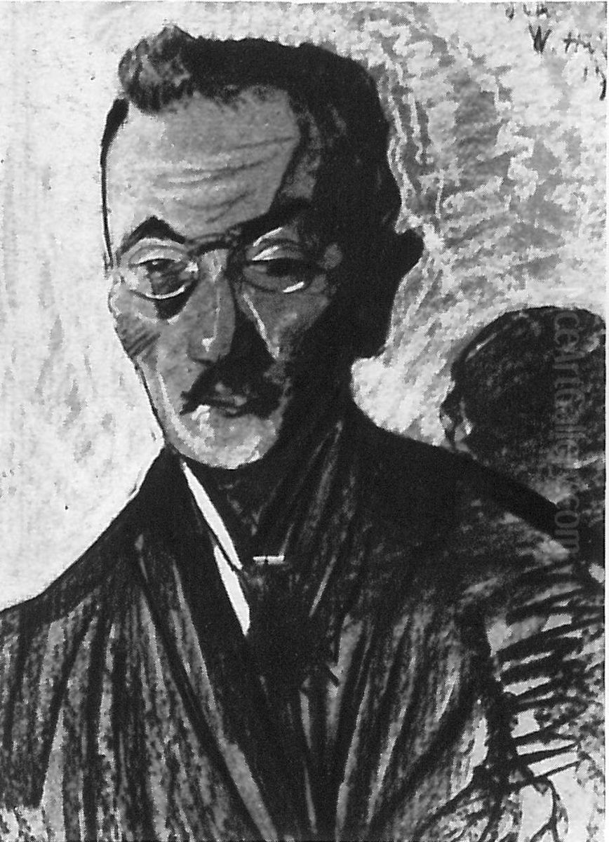 Portret meski Oil Painting by Stanislaw Ignacy Witkiewicz (Witkacy)
