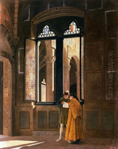 Palazzo Pretorio Oil Painting by Federico Zandomeneghi