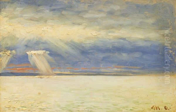 Solen bryder igennem. Oil Painting by Michael Peter Ancher
