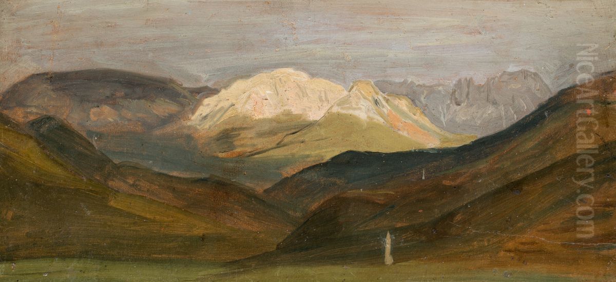 The Rose Garden near Bolzano Oil Painting by Friedrich Wasmann