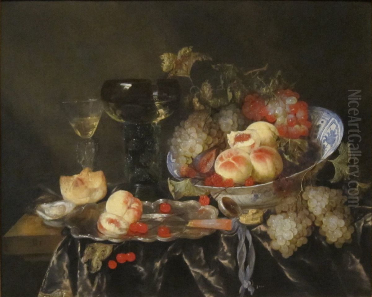 A Fruit Still Life Oil Painting by Abraham Van Beijeren