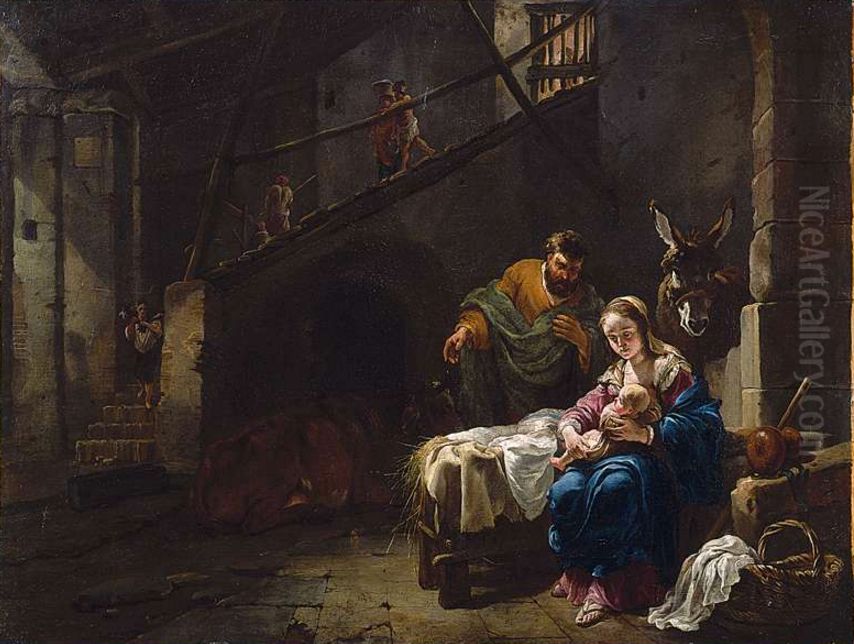 Nativity Oil Painting by Abraham Willemsens