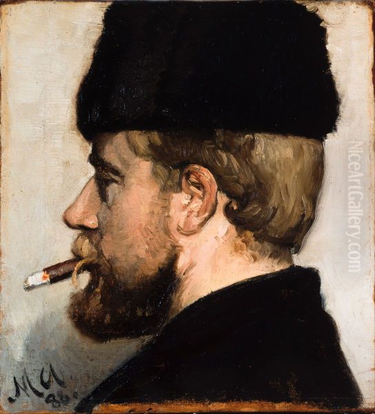 Jens Vige Oil Painting by Michael Peter Ancher