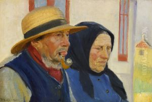 Niels and Ane Gaihede outside their house in Osterby.