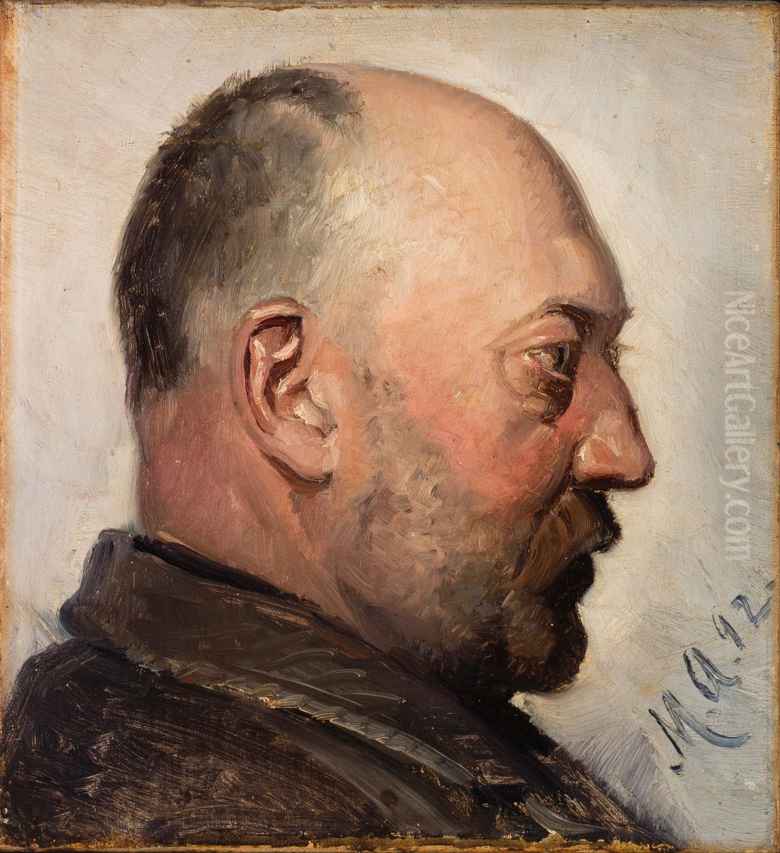 Thorvald Bindesboll Oil Painting by Michael Peter Ancher