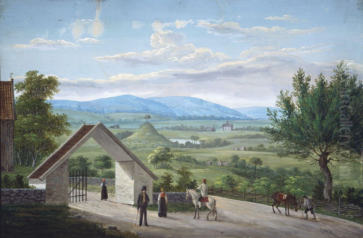 Raknehaugen Oil Painting by Johannes Flintoe