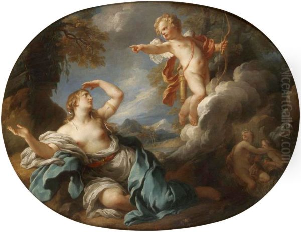 Amor and Psyche. Oil Painting by Francois Lemoyne