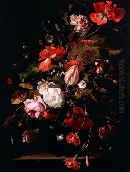Still Life with Flowers Oil Painting by Willem Van Aelst