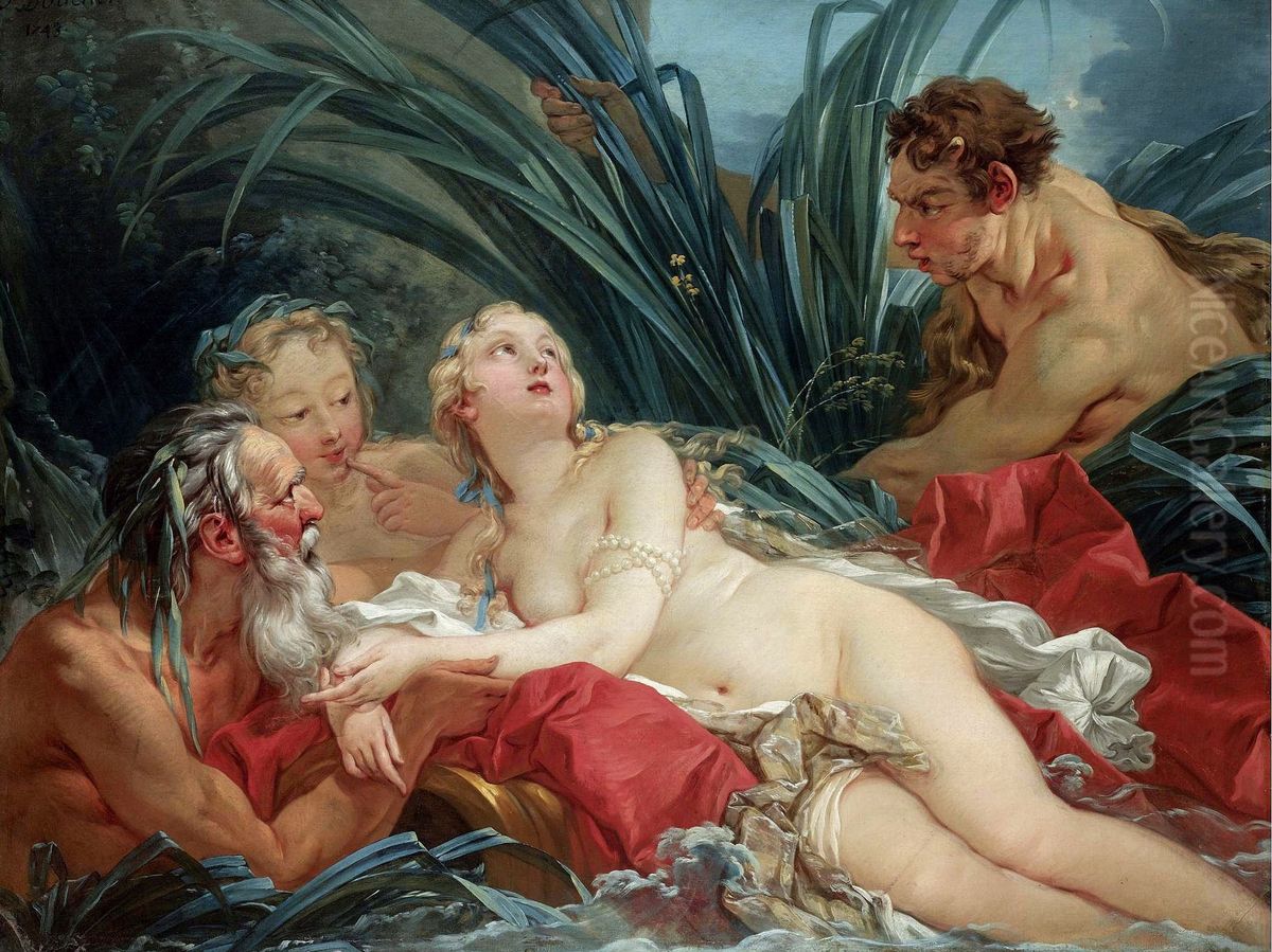 Pan and Syrinx Oil Painting by Francois Boucher