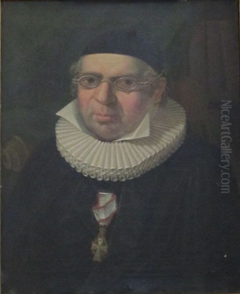 Abraham Pihl Oil Painting by Johannes Flintoe