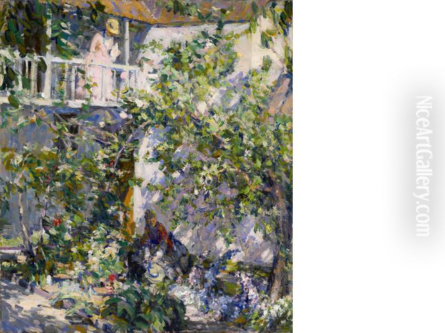 The Senora's Garden Oil Painting by unknown