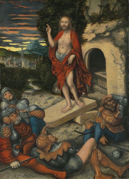 Auferstehung Christi Oil Painting by Lucas Cranach the Elder