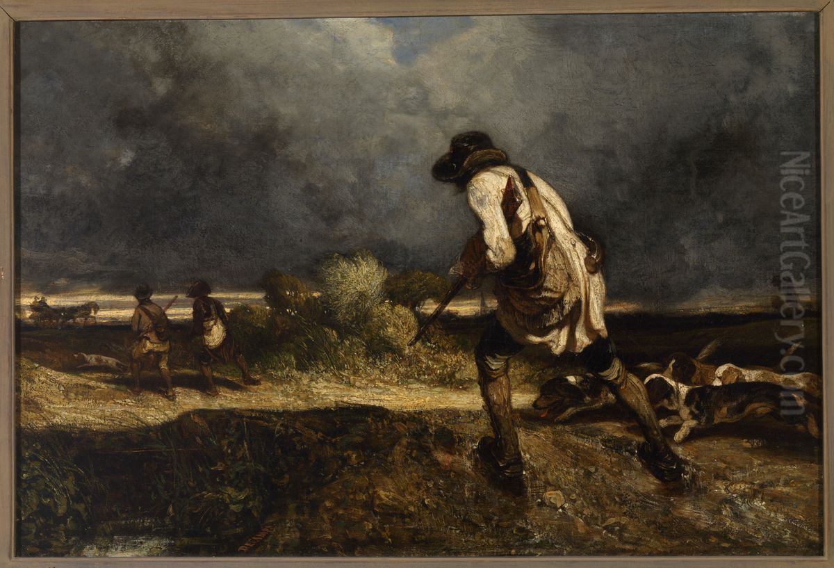 De jager (Le garde-chasse). Oil Painting by Alexandre-Gabriel Decamps