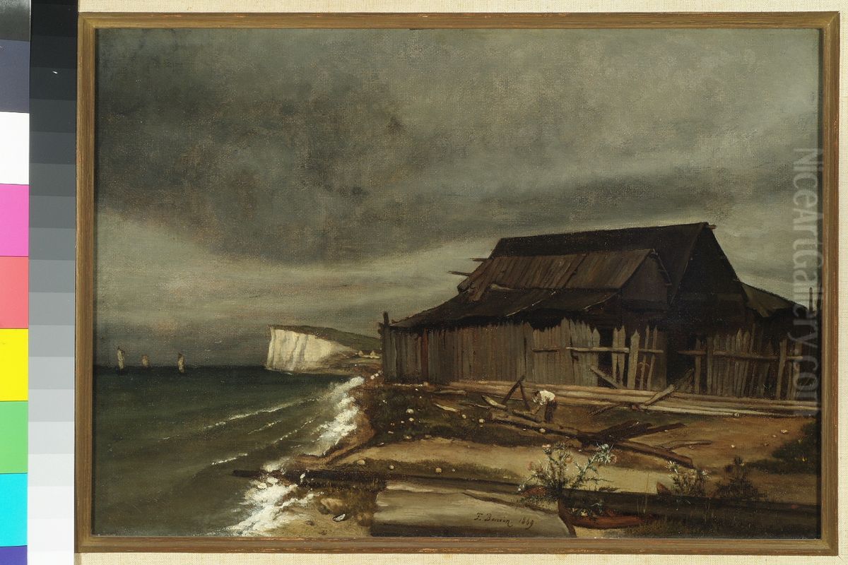Landschap met schuur Oil Painting by Francois Bonvin
