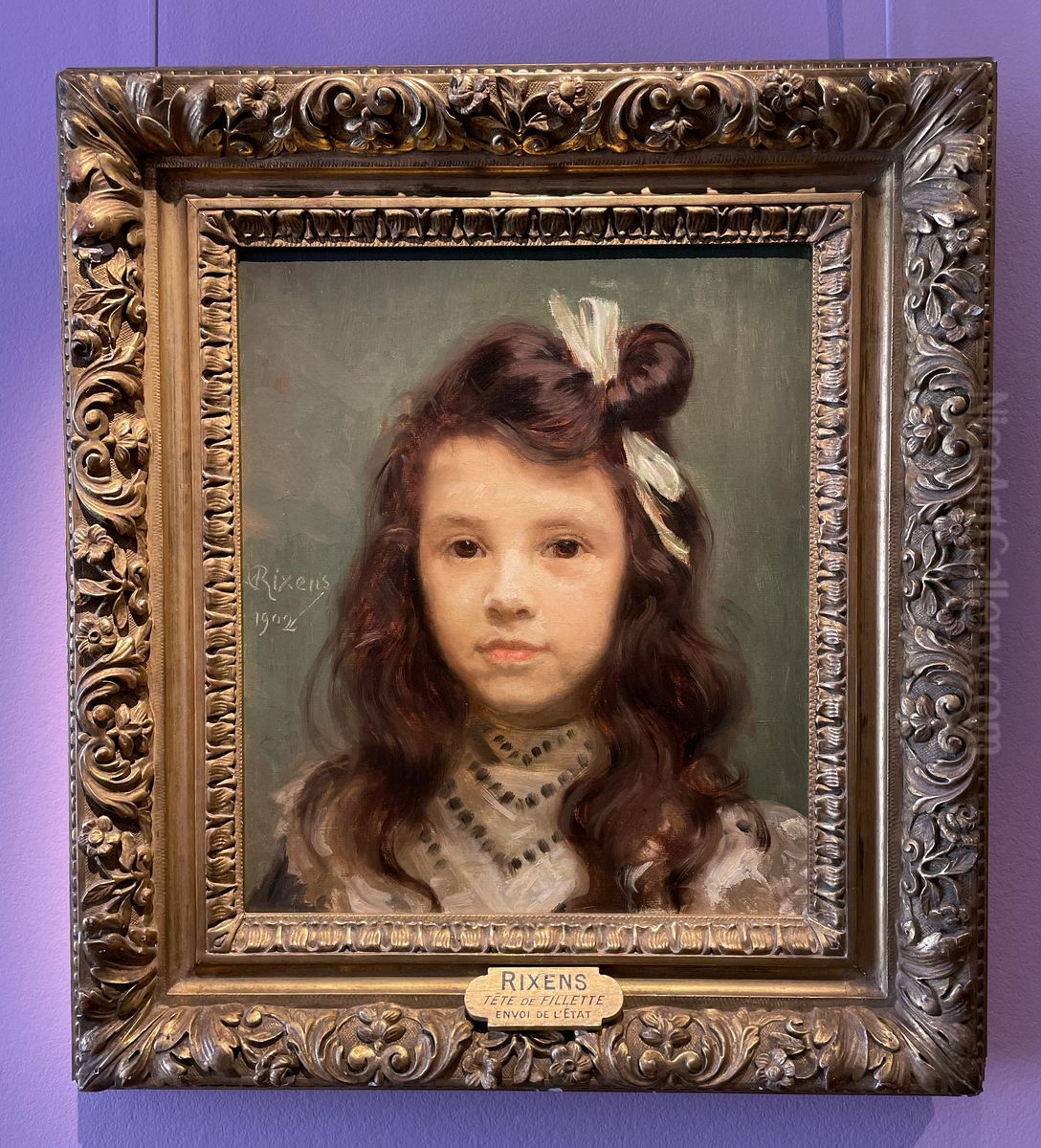 Portrait of a girl Oil Painting by Jean-Andre Rixens