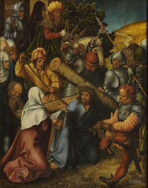Christ carrying the Cross Oil Painting by Lucas Cranach the Elder