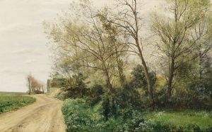 Landscape with a farm. Landscape with a farm.