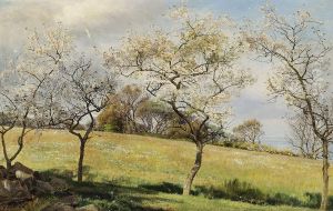 Blomstrende frugttraeer.