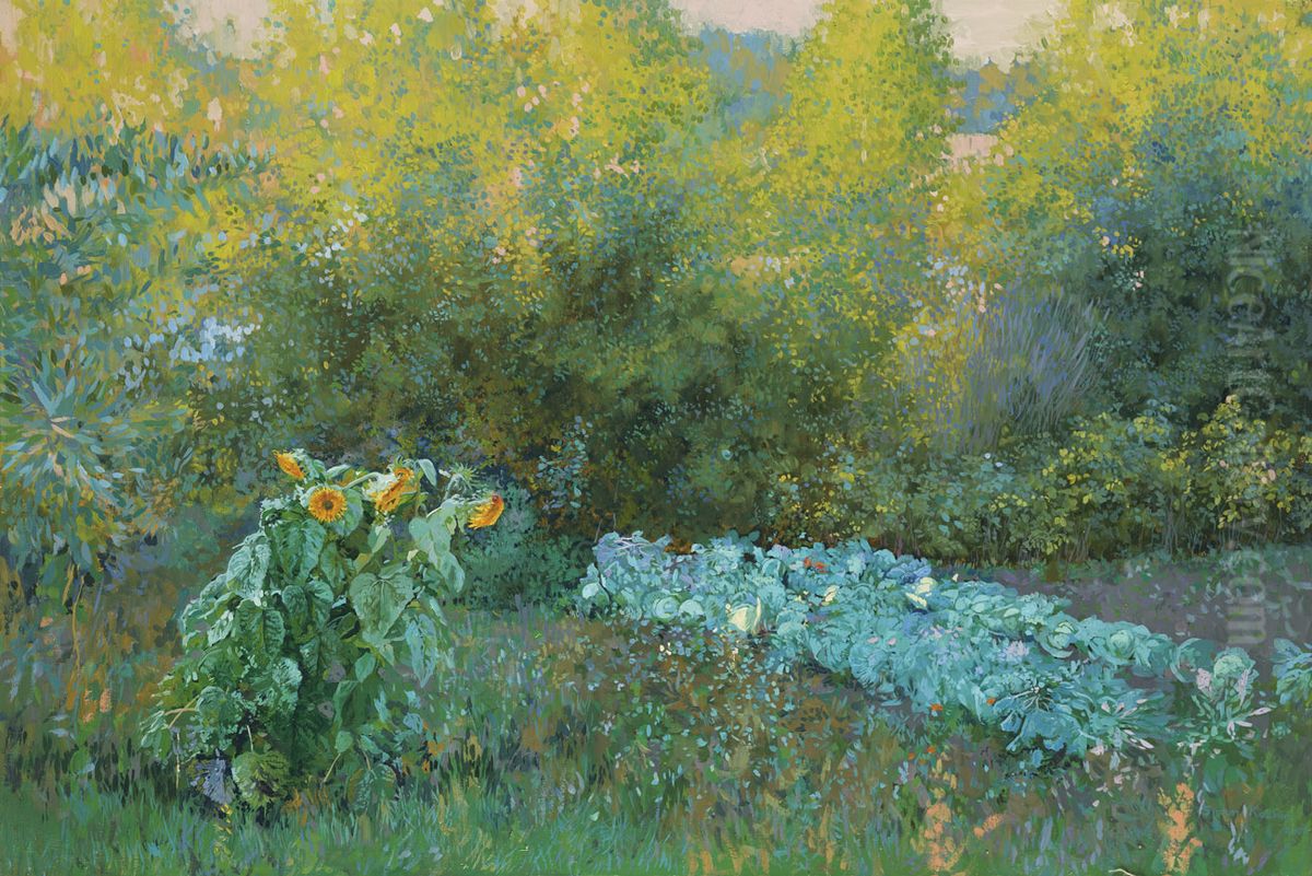 El huerto de la abuela. Oleo sobre lienzo. 60 x 80 cm. Oil Painting by Simon Kozhin