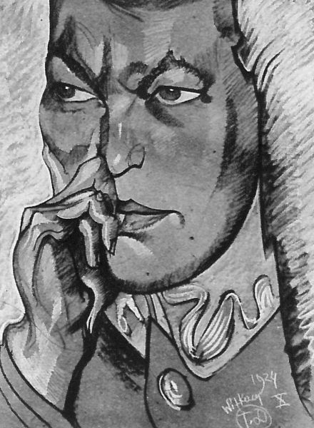 Portret Janusza Beaurain Oil Painting by Stanislaw Ignacy Witkiewicz (Witkacy)