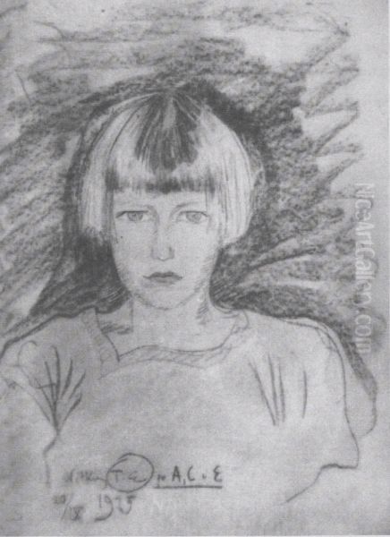 Portrait of a boy Oil Painting by Stanislaw Ignacy Witkiewicz (Witkacy)