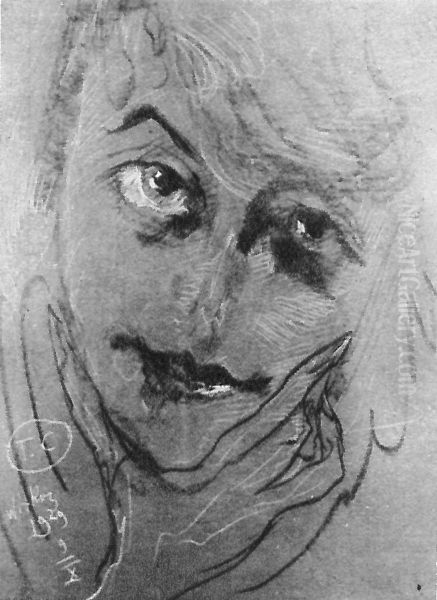 Portrait of Nena Stachurska Oil Painting by Stanislaw Ignacy Witkiewicz (Witkacy)
