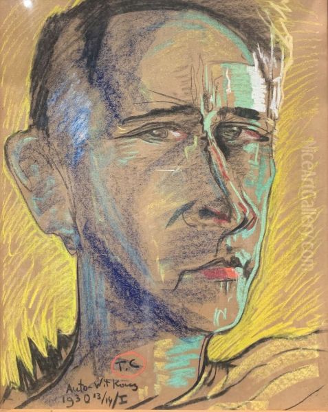 Auto-Witkacy Oil Painting by Stanislaw Ignacy Witkiewicz (Witkacy)