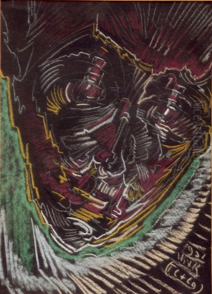 Portret Artura Marii Swinarskiego Oil Painting by Stanislaw Ignacy Witkiewicz