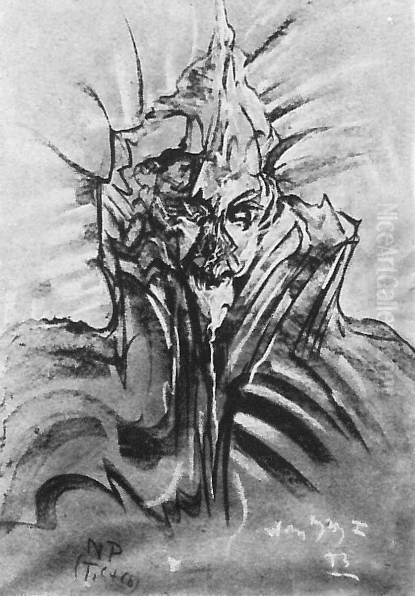 Portret Jana Leszczynskiego, Mongolski ksiaze Oil Painting by Stanislaw Ignacy Witkiewicz (Witkacy)