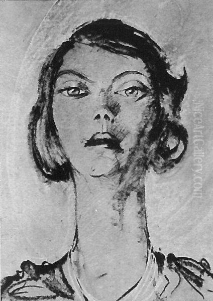 Portret kobiecy Oil Painting by Stanislaw Ignacy Witkiewicz