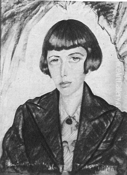 Portret Wandy Hrabowskiej Oil Painting by Stanislaw Ignacy Witkiewicz (Witkacy)