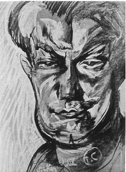 Portrait of Stefan Szuman Oil Painting by Stanislaw Ignacy Witkiewicz