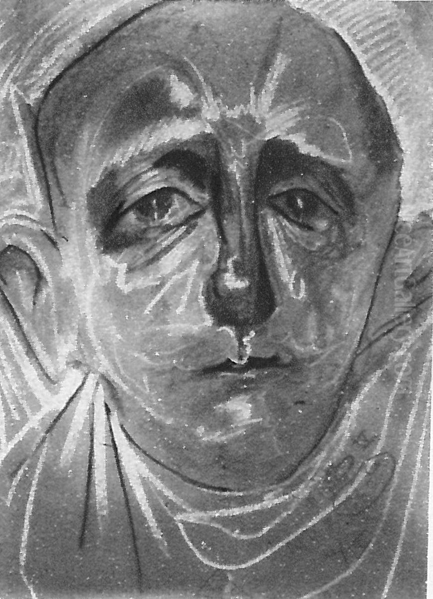 Portret Marcelego Staroniewicza Oil Painting by Stanislaw Ignacy Witkiewicz (Witkacy)