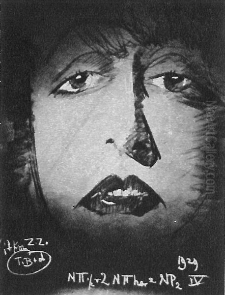 Portrait of Nena Stachurska Oil Painting by Stanislaw Ignacy Witkiewicz (Witkacy)