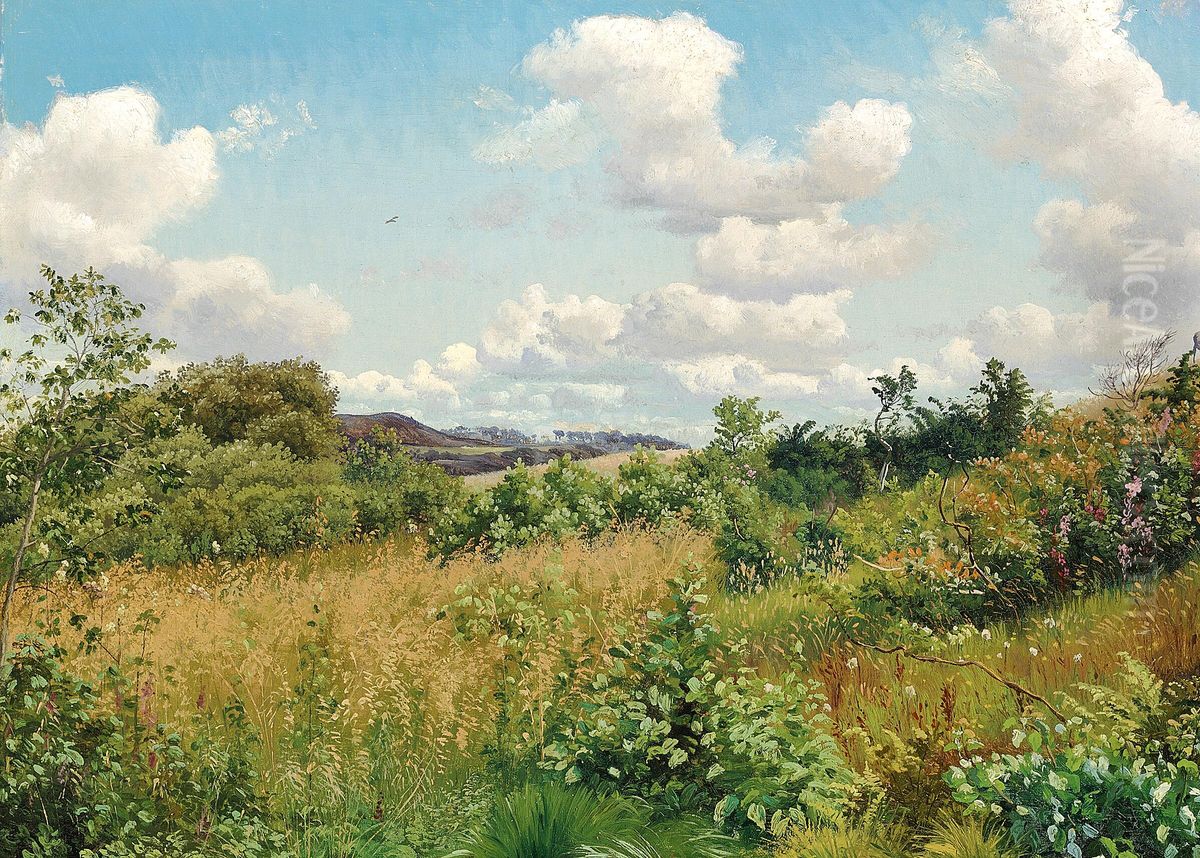 Landscape near Knudso, Ry Station. Oil Painting by Vilhelm Kyhn