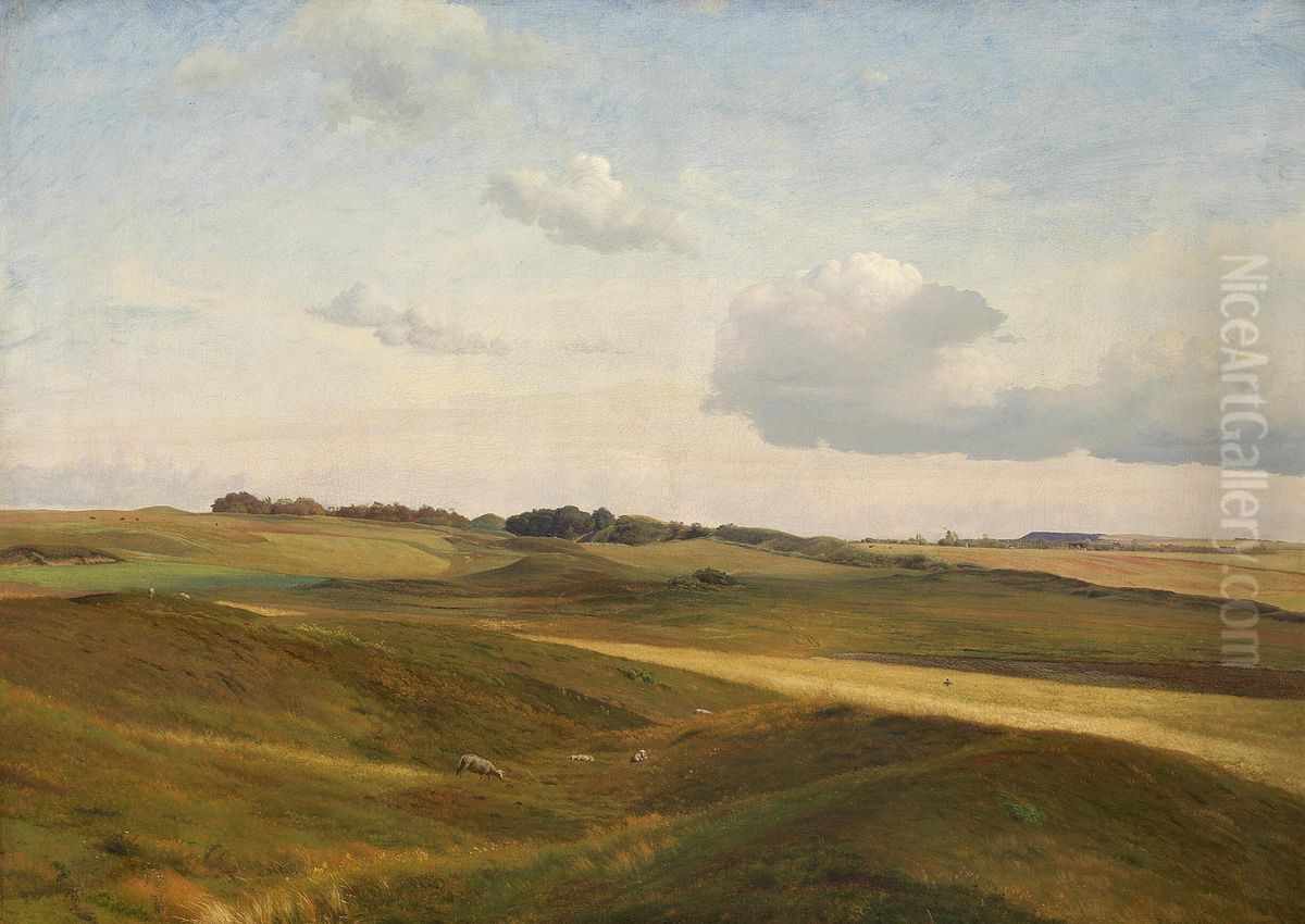 A summer afternoon. View from the vicinity of Rorvig. Oil Painting by Vilhelm Kyhn