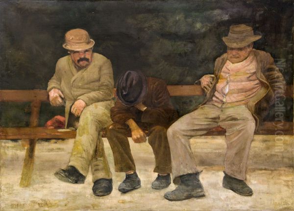 Without Impression Oil Painting by Lajos Karolyi