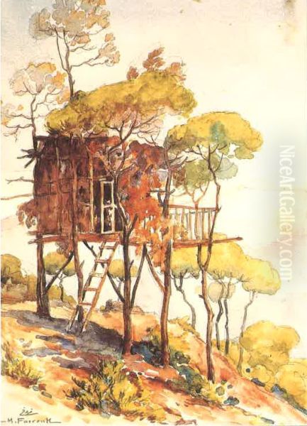 Irzal at Dhour El Choueir. Oil Painting by Moustafa Farroukh