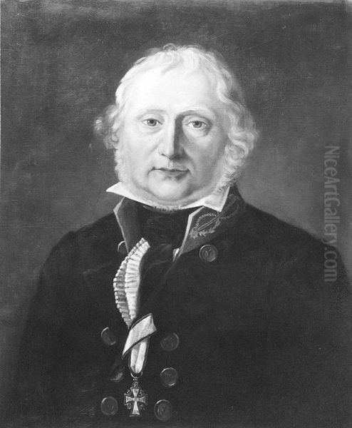 Hartvig Kaas Munthe Oil Painting by Johannes Flintoe