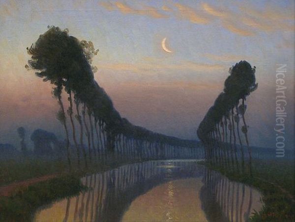 L'Allee d'eau Oil Painting by Charles Guilloux