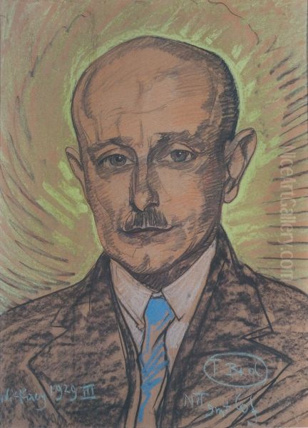Portret Ludwika Kotulskiego Oil Painting by Stanislaw Ignacy Witkiewicz (Witkacy)
