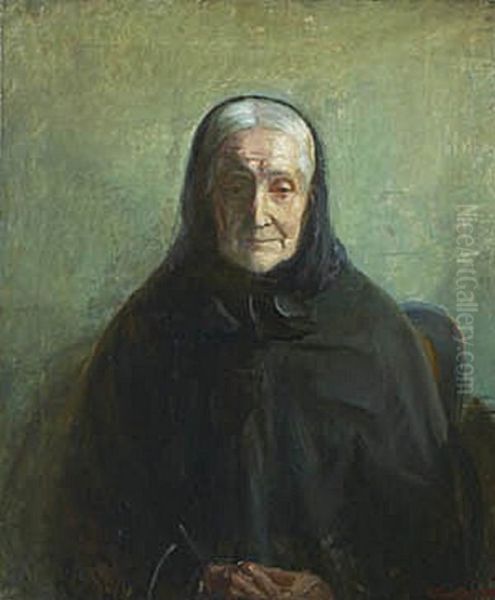 Portrait of my mother. Oil Painting by Anna Ancher