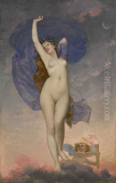 Dawn Oil Painting by Adolphe Alexandre Lesrel