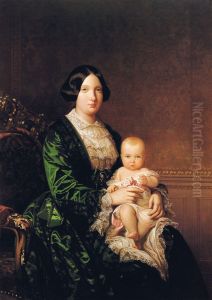 Isabel II con la infanta Isabel