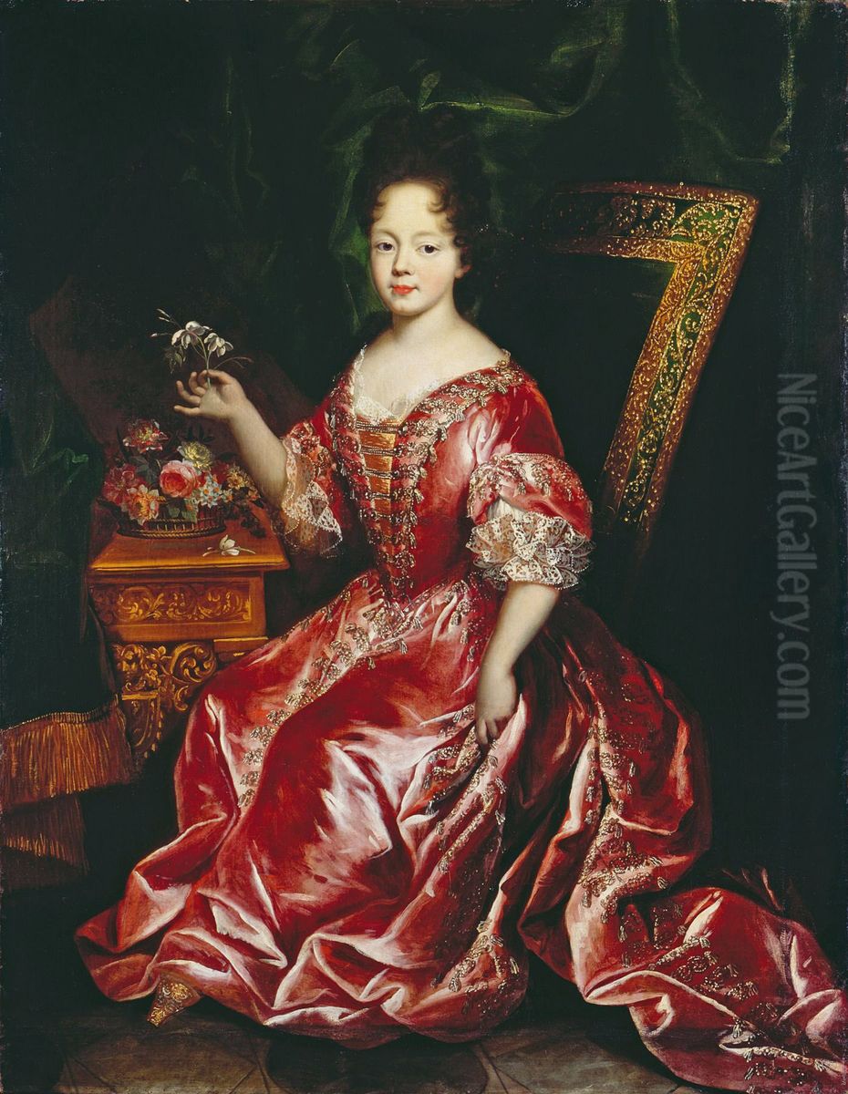 Elisabeth Charlotte d'Orleans, Mademoiselle de Chartres (1676-1744) Oil Painting by Louis Ferdinand Elle the Younger