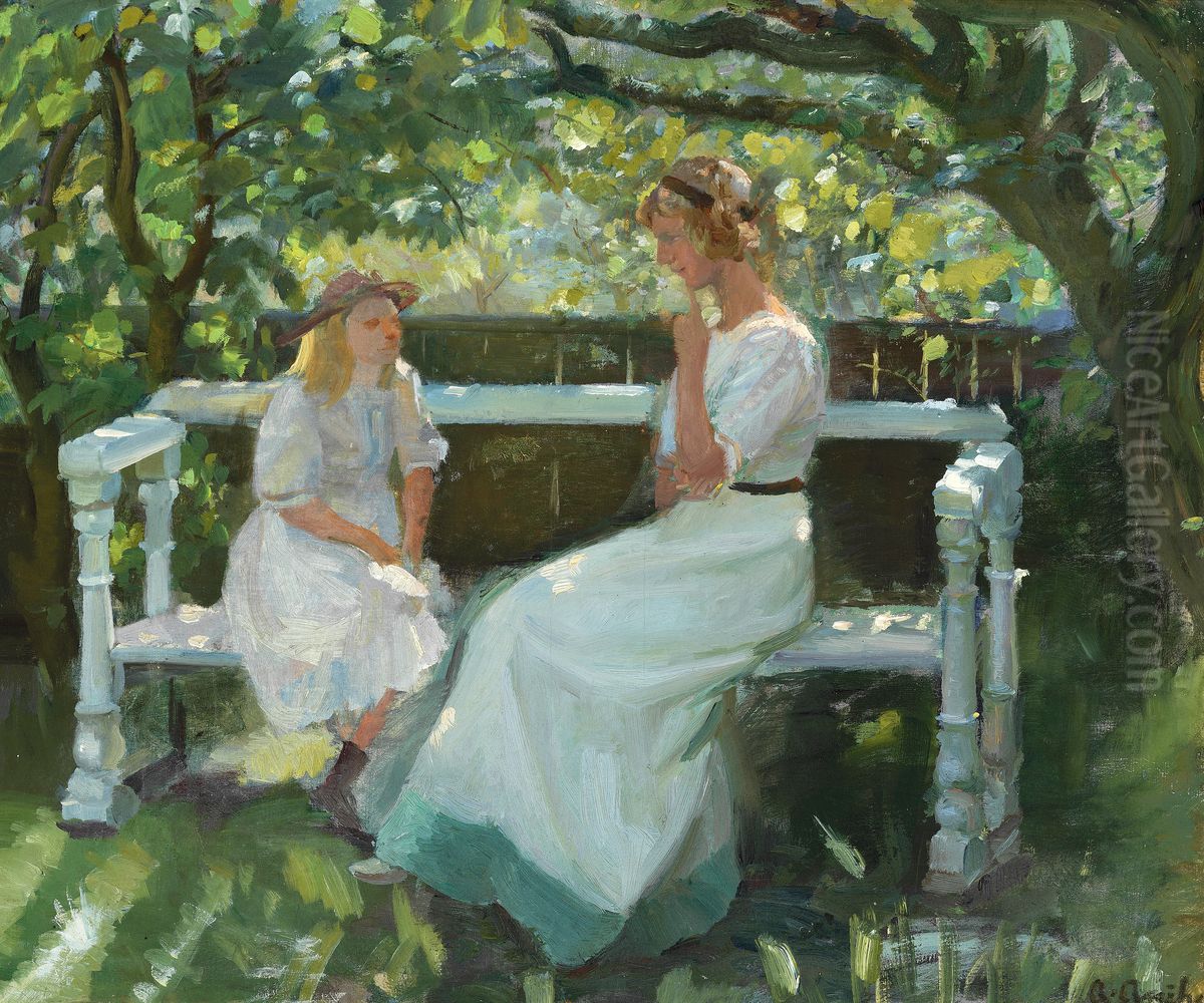 I haven. Oil Painting by Anna Ancher