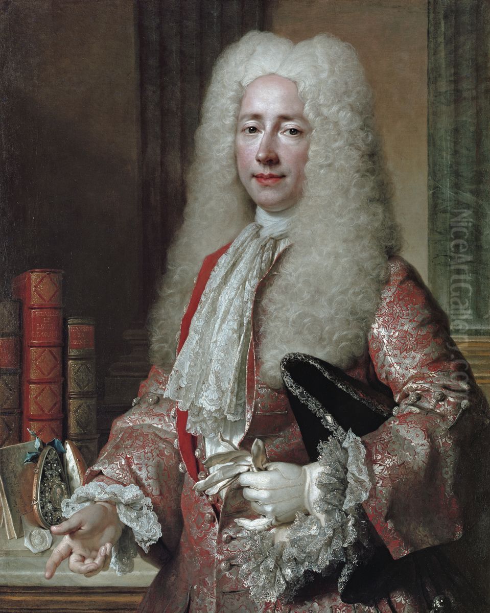 Portrait de Conrad Detlef, comte de Dehn Oil Painting by Nicolas de Largilliere