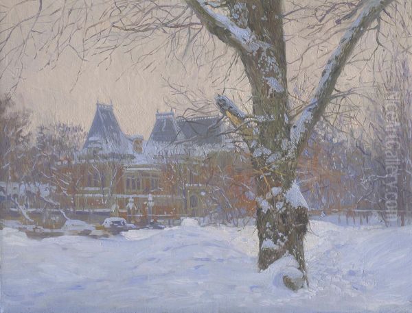 Moscou. La grenade Allee des. L'huile sur canevas. 30 x 40 cm. Oil Painting by Simon Kozhin