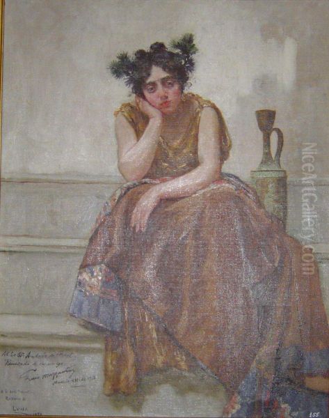 Weibliche Figur Oil Painting by Juan Luna